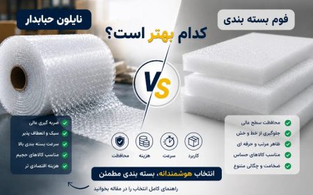 نایلون حبابدار بهتر است یا فوم؟ مقایسه‌ای که قبل از خرید باید بخوانید 📦