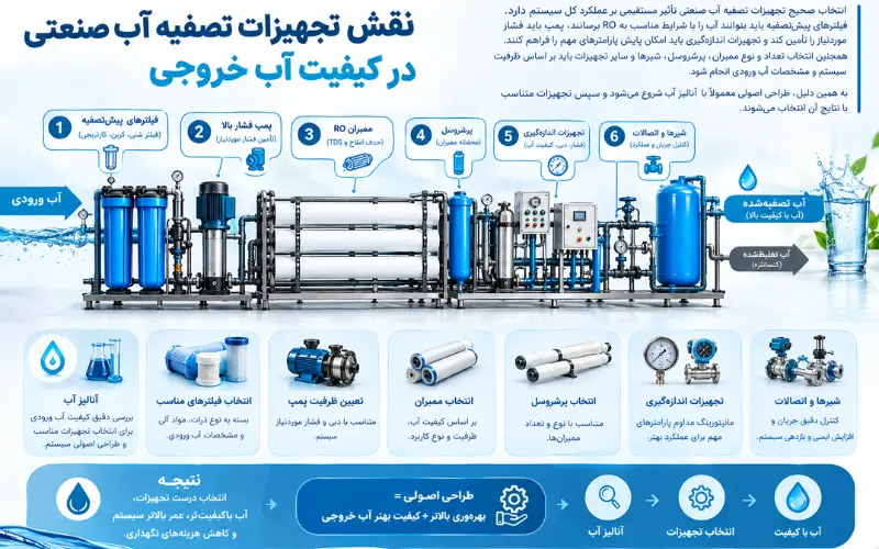 دستگاه تصفیه آب صنعتی چگونه املاح آب را حذف می کند؟