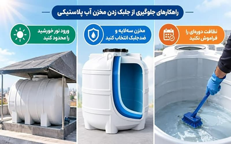 راز جلوگیری از جلبک زدن مخزن آب پلاستیکی + روش از بین بردن جلبک